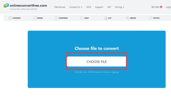 Import File Online ConvertFree