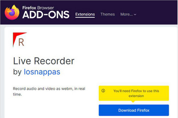 Live-Recorder Firefox