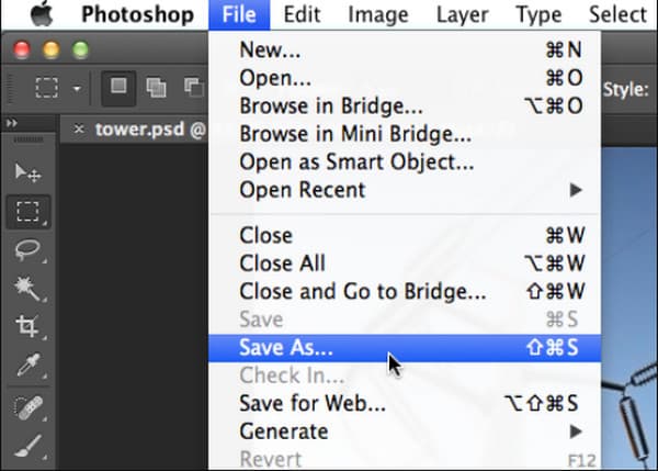 Photoshop บันทึกเป็น BMP เป็น JPG