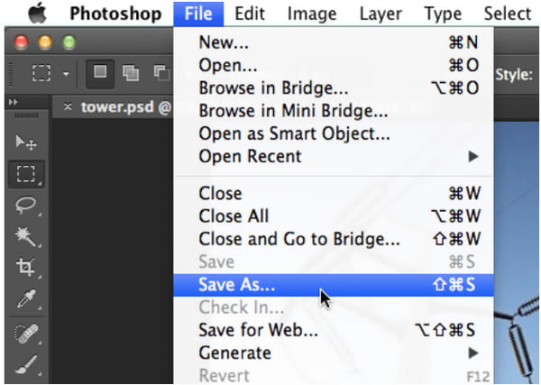 Photoshop Enregistrer sous