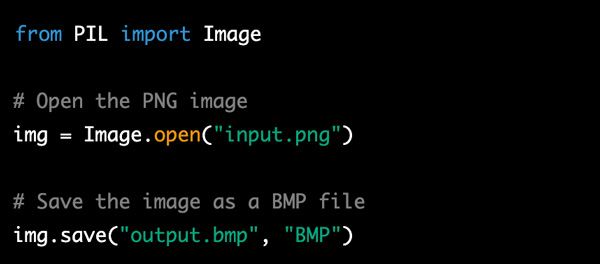 PNG vers BMP Python 1