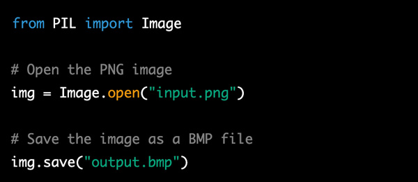 PNG para BMP Python 2