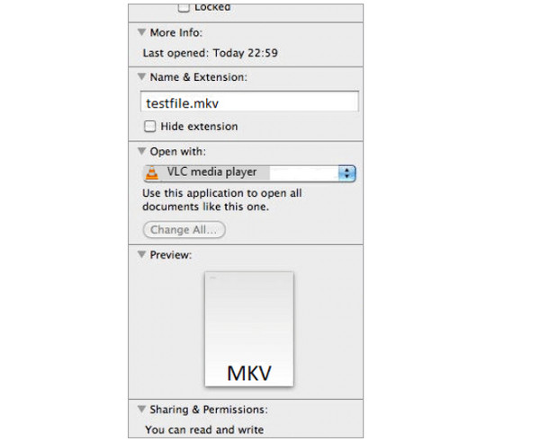 VLC Mac aberto com