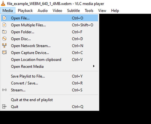 VLC Windows Media Öppna fil