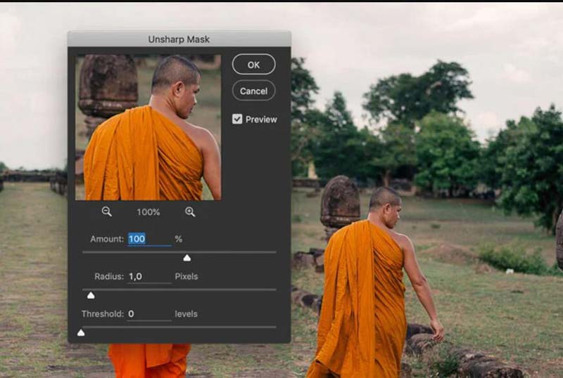 Adjust Sharpen Filter in Photoshop