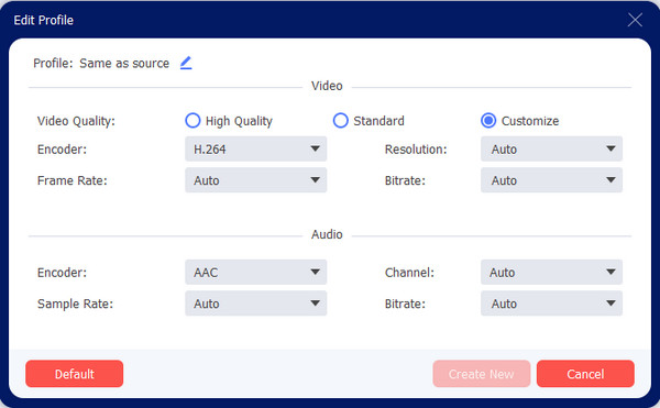 AnyRec 커스텀 프로필