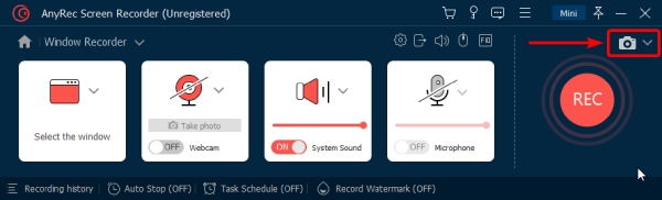 AnyRec スクリーン レコーダー キャプチャ画面アイコン