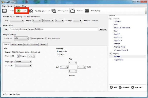 Converter Ficheiro Handbrake