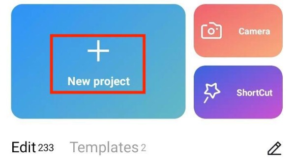 Create A New Project CapCut