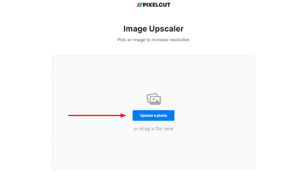 PixelCut อัปโหลดรูปภาพ