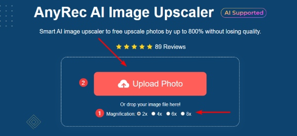 Carregar foto para AnyRec AI Image Upscaler