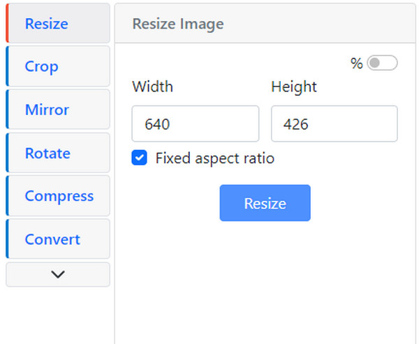 Redimensionner le rapport hauteur/largeur des pixels