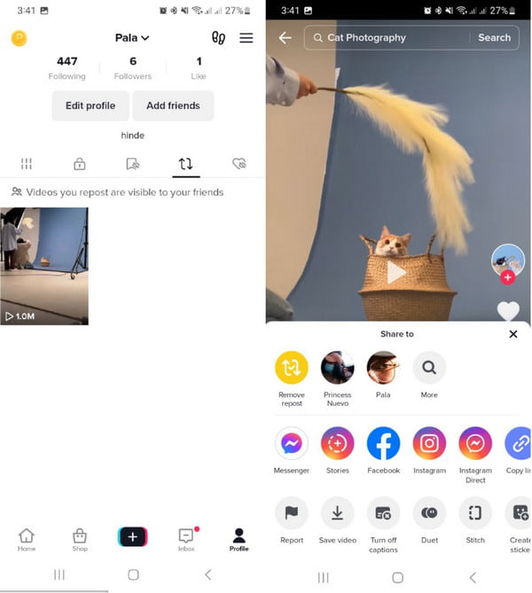 TikTok Remove Repost