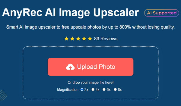 أداة AnyRec AI Image Upscaler Vanceai