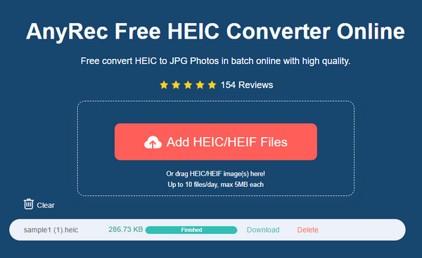 AnyRec HEIC ดาวน์โหลดทั้งหมด