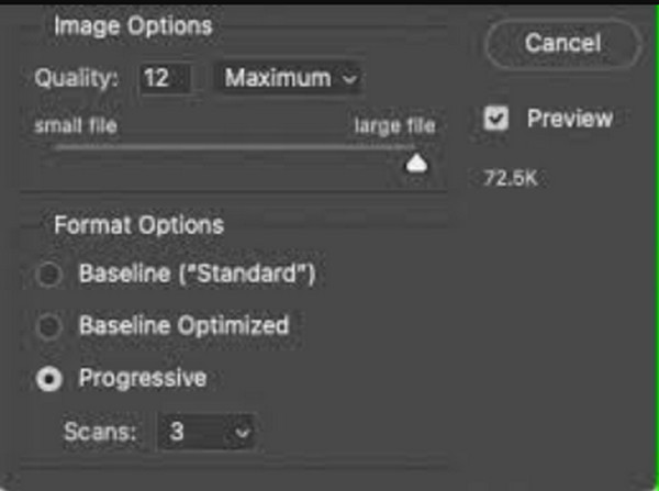 Photoshop Quality Slider