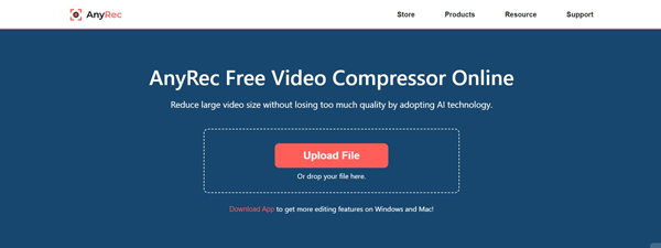 Compressor de vídeo gratuito AnyRec online