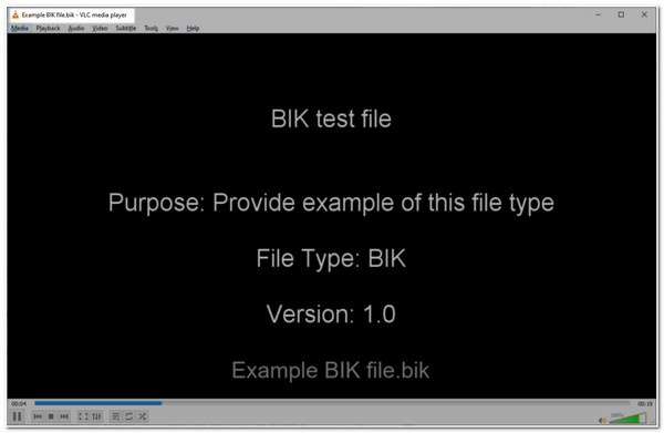 VLC Play BIK-tiedosto