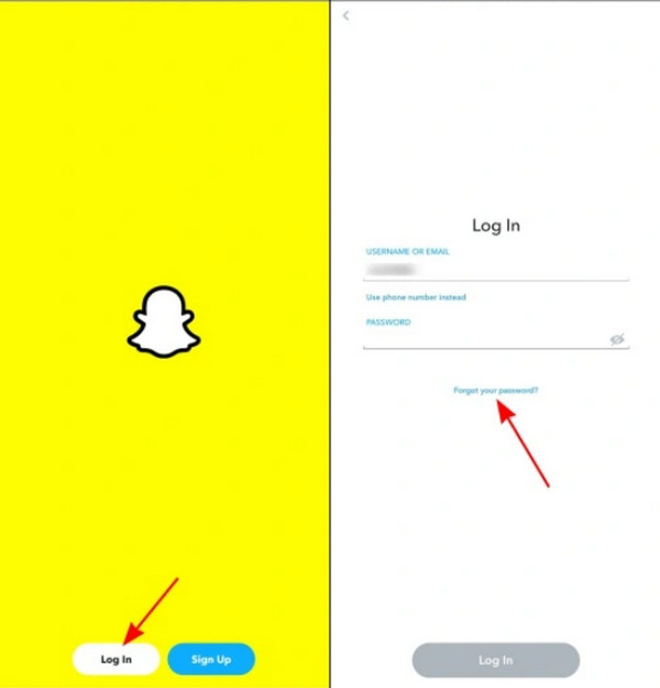 Connexion à Snapchat