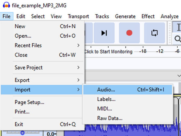 Audio Import Audacity