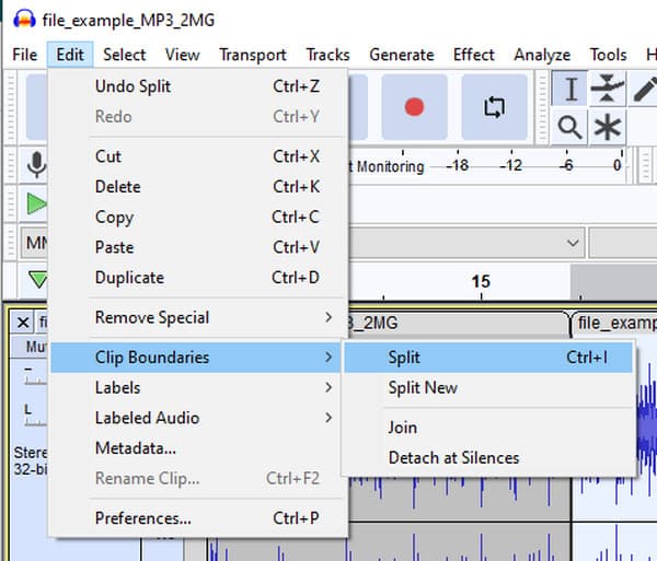 Audacity Split