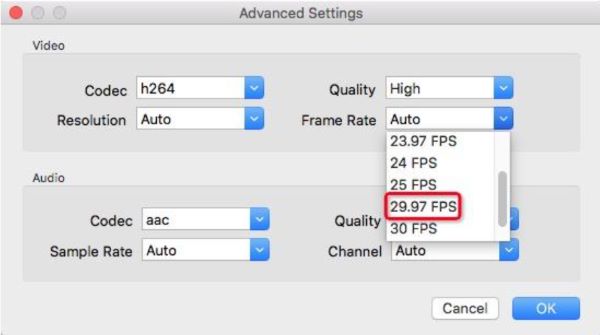 HandBrake Frame Rate