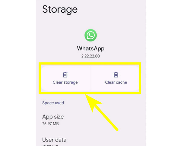 Android Vymazat mezipaměť WhatsApp