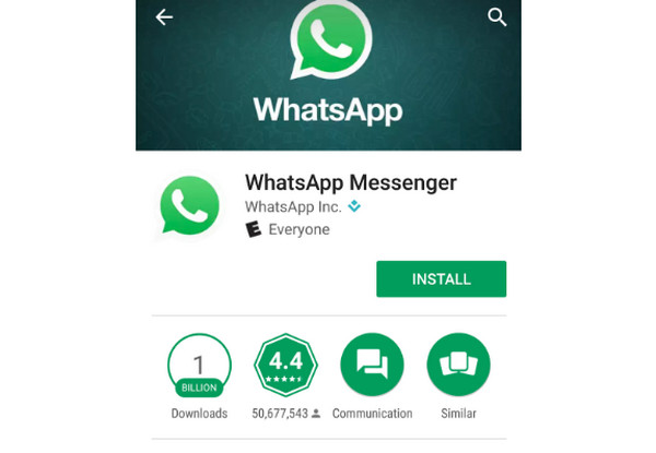 Android Установить WhatsApp