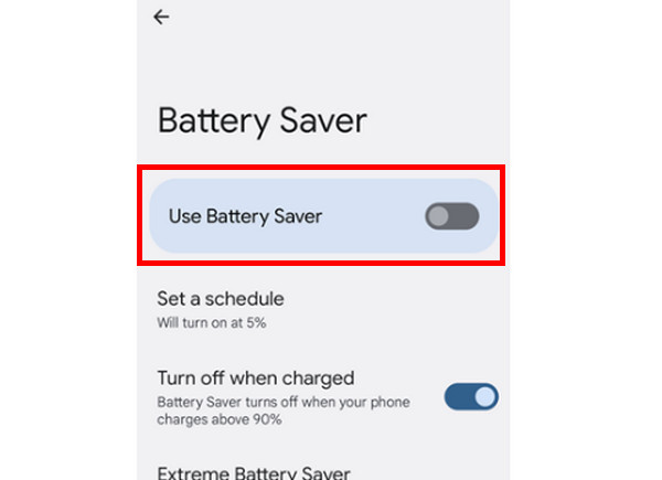 Android Turn Off Battery Saver