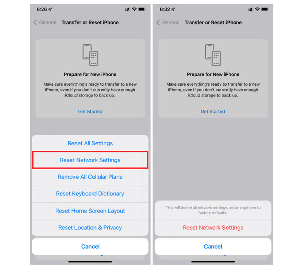 iPhone Reset Network Settings