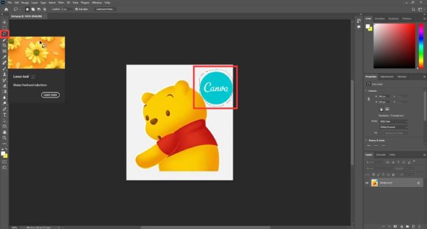 Photoshop Supprimer le filigrane Canva