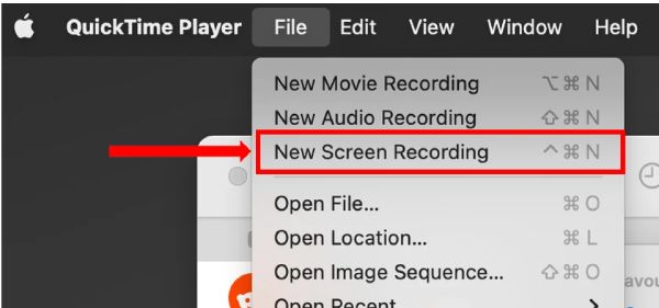 QuickTime Start New Recording