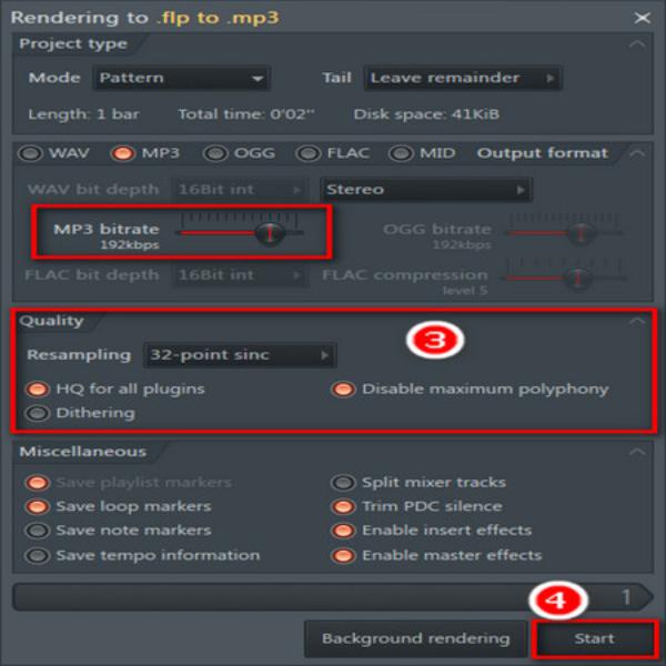 파일 FL Studio 저장