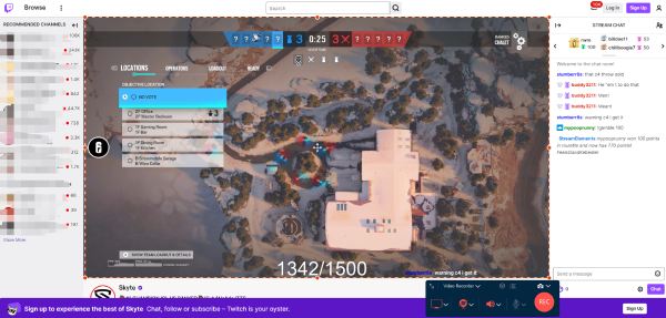 Ghi lại các luồng Twitch Anyrec