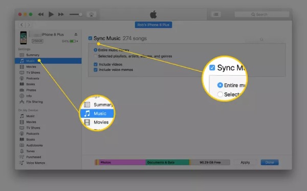 Sync Entire Music Library from Computer