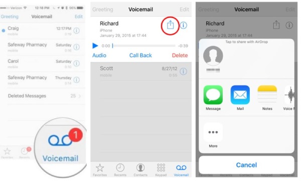 Μεταφορά φωνητικού ταχυδρομείου στο νέο iPhone Airdrop