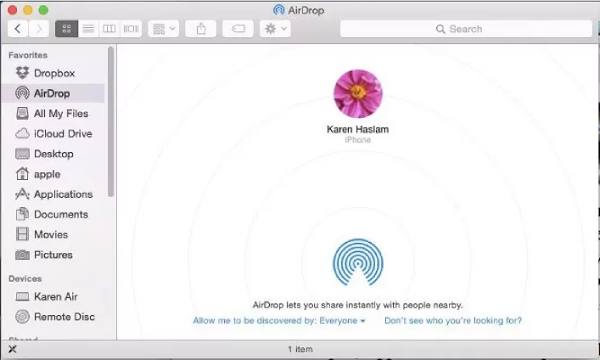 Turn On Airdrop on Mac and iPhone