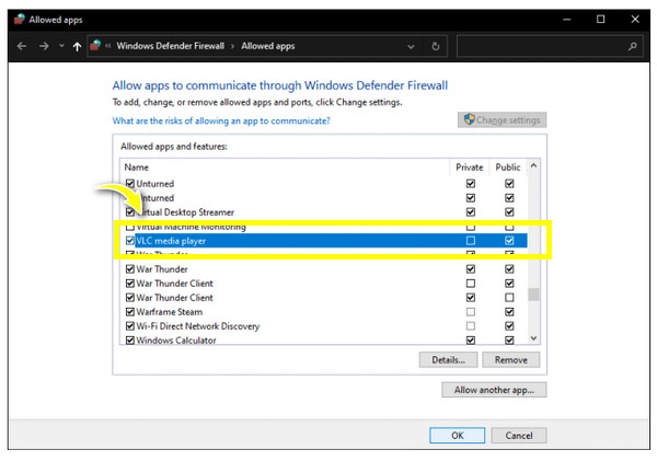 Lumpuhkan Perkhidmatan Firewall