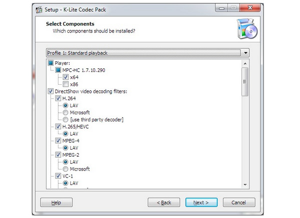 Pachetul de codec K-Lite