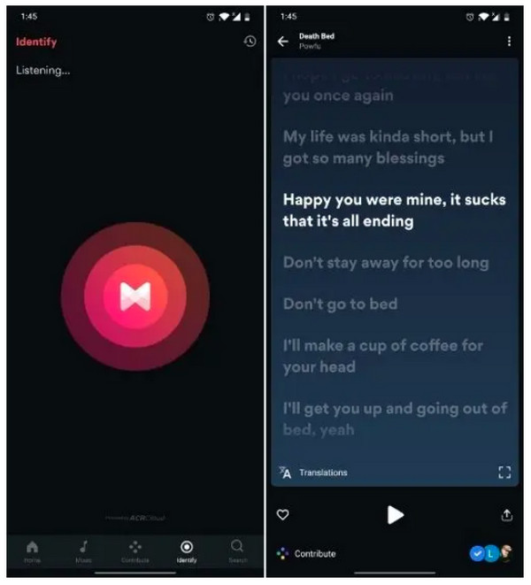 Găsitorul de melodii MusixMatch