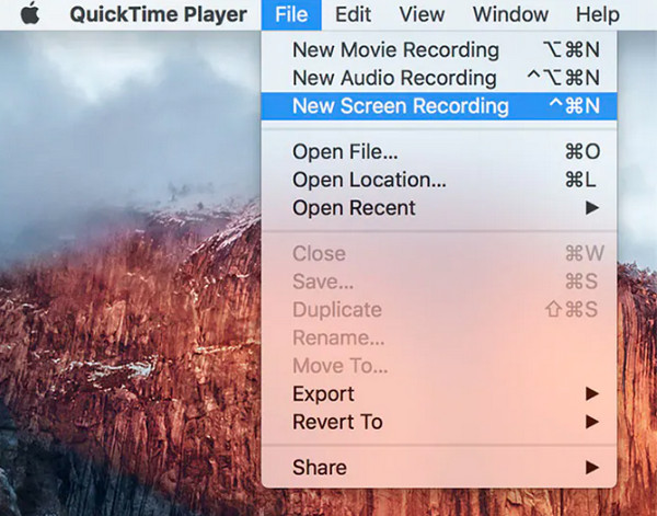 QuickTime プレーヤーを使用する