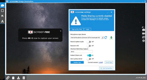 ScreenRec Screen Recorders No Time Limit
