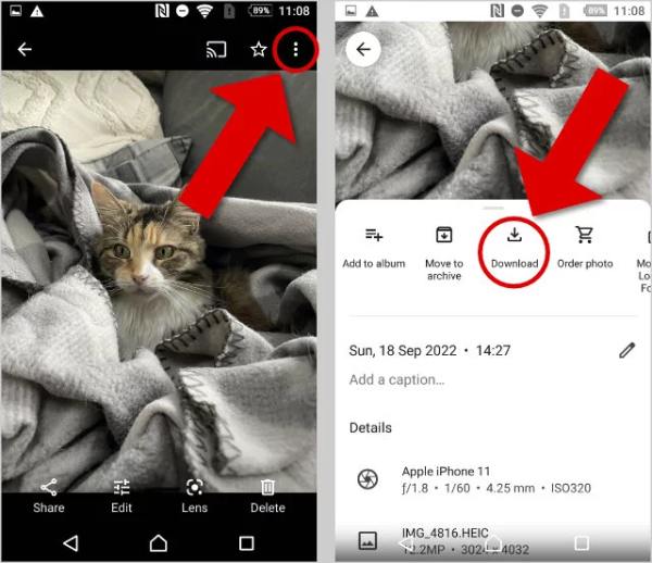 Übertragen Sie Fotos von Android auf Android Google Fotos