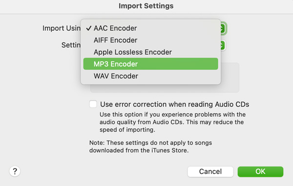 แปลง AIFF เป็น MP3 ด้วยเพลงบน Mac