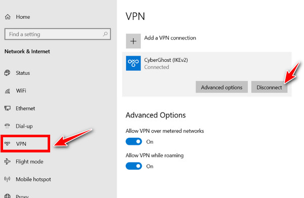 Disconnect VPN