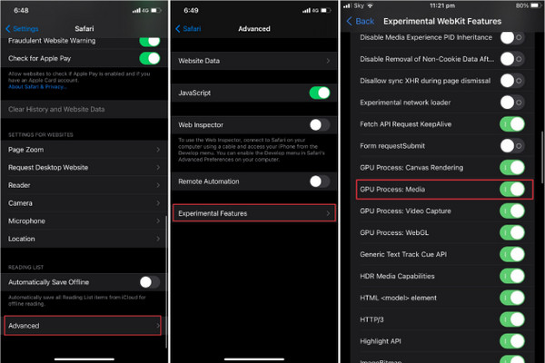 Turn off the GPU Process: Media