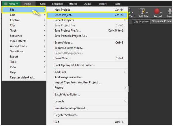 Videopad เพิ่ม VPJ เป็น MP4