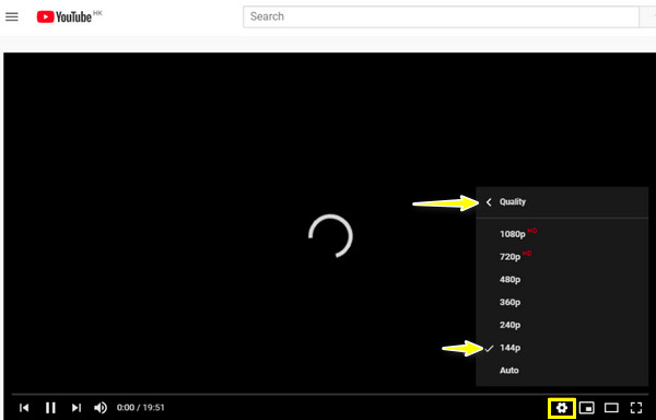 Modificar a qualidade do vídeo