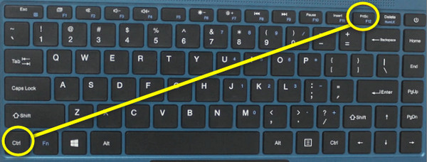 Použijte klávesy Print Screen Keys Control Plus