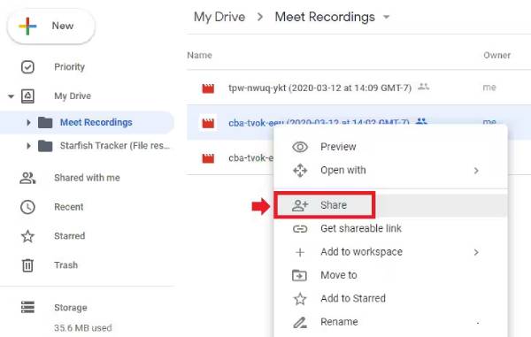 Möt Recording Google Drive